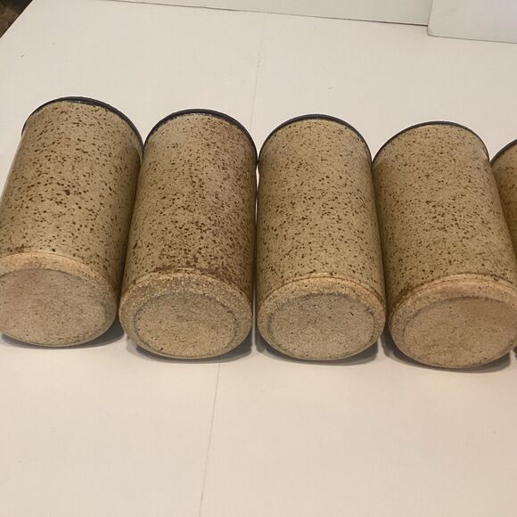 john bauman pottery pineapple tumblers set of 8 - Picture 6 of 6